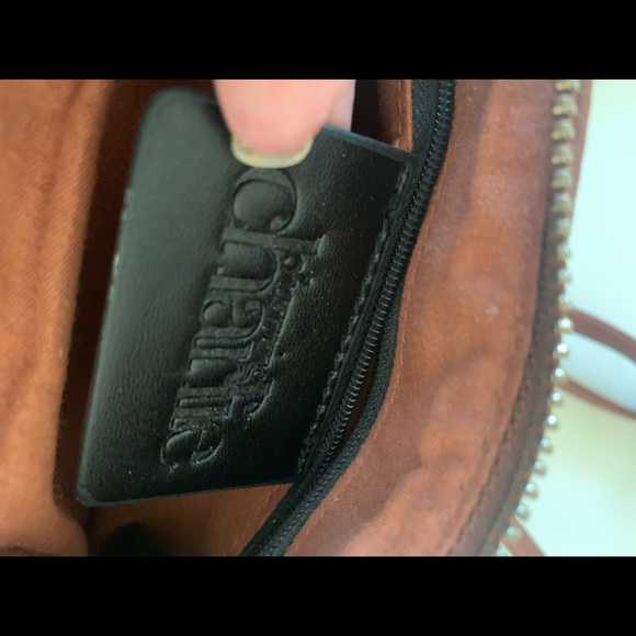 Charming Charlie crossbody bag . Camel color. Lots of compartments. Brass gold - Picture 2 of 8